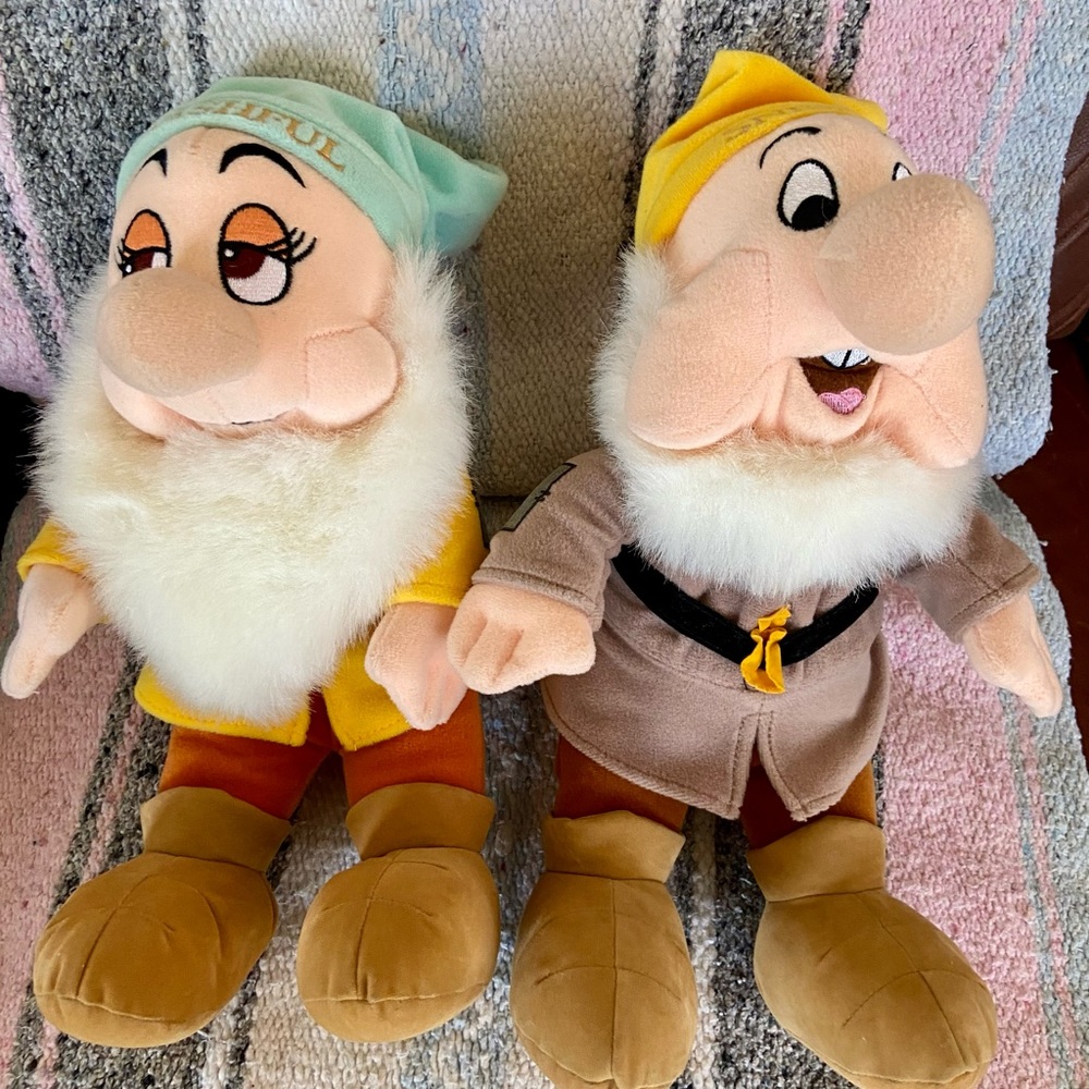 Two of the seven dwarves - Bashful and Sneezy